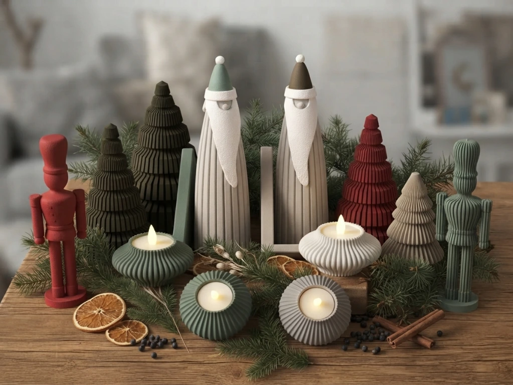 [NML-DESI-HOM-STD-002] Nordic Japandi Holiday Village Bundle – Eksklusivt Julelandsby-sæt